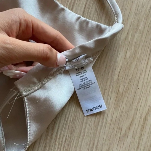 Garage Satin Halter Triangle Top - Picture 2 of 7